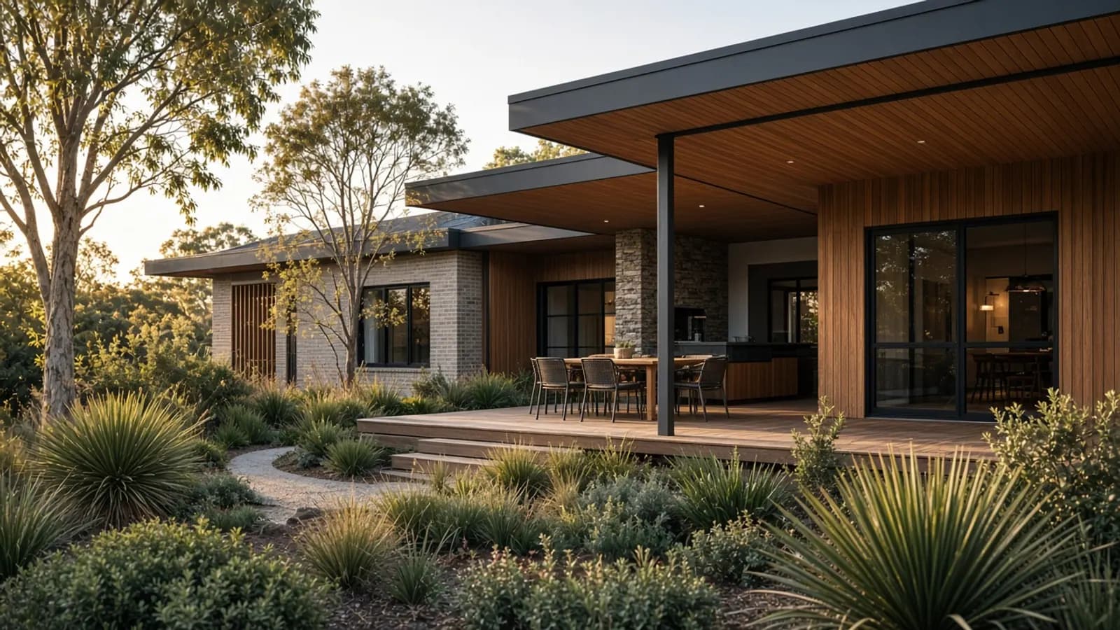 Contemporary Melbourne residential home with custom outdoor living