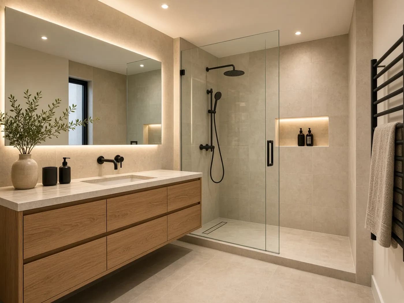 Modern bathroom renovation in a Melbourne home