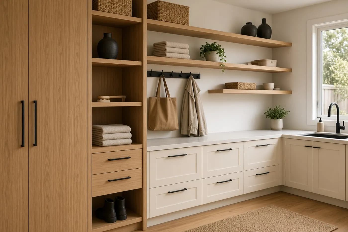 Custom storage cabinetry in a Melbourne residential home
